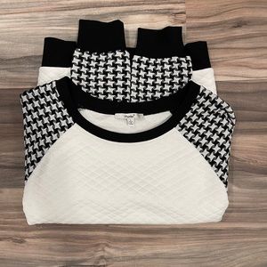 Comfy Papaya B/W Herringbone Sweater